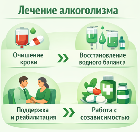 лечение алкоголизма в Балтийске этапы